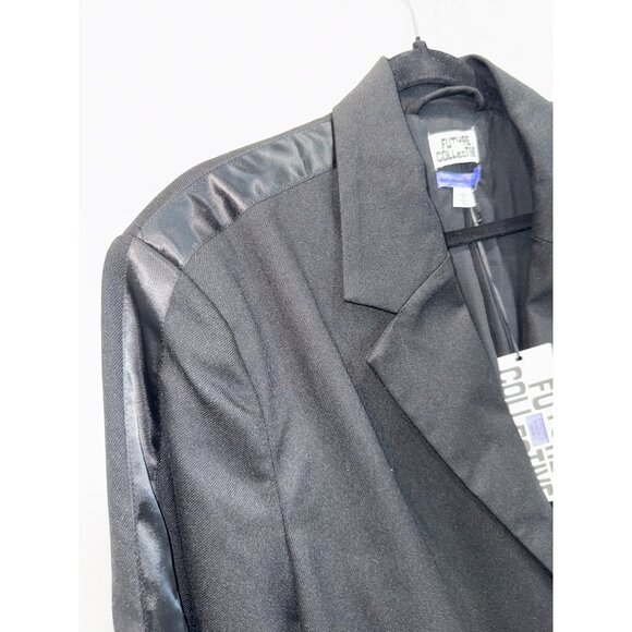 Future Collective NWT Women's Black Single Breasted Two Button Blazer Jacket KG - Picture 3 of 5